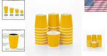 Load image into Gallery viewer, Leakproof 4oz Ripple Insulated Yellow Coffee Cups - 500 Count Value Pack