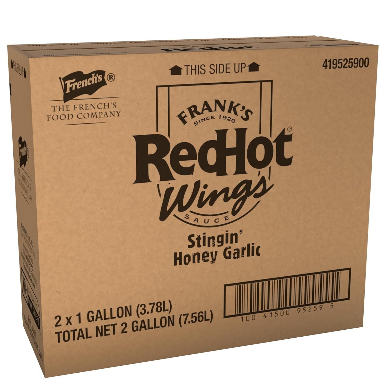 Frank's RedHot Stingin' Honey Garlic Sauce - 1 Gallon, Pack of 2 for Restaurants