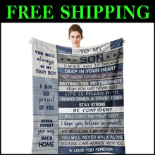 Load image into Gallery viewer, Durable Fleece Throw Blanket for Son - Ideal for All Seasons and Occasions