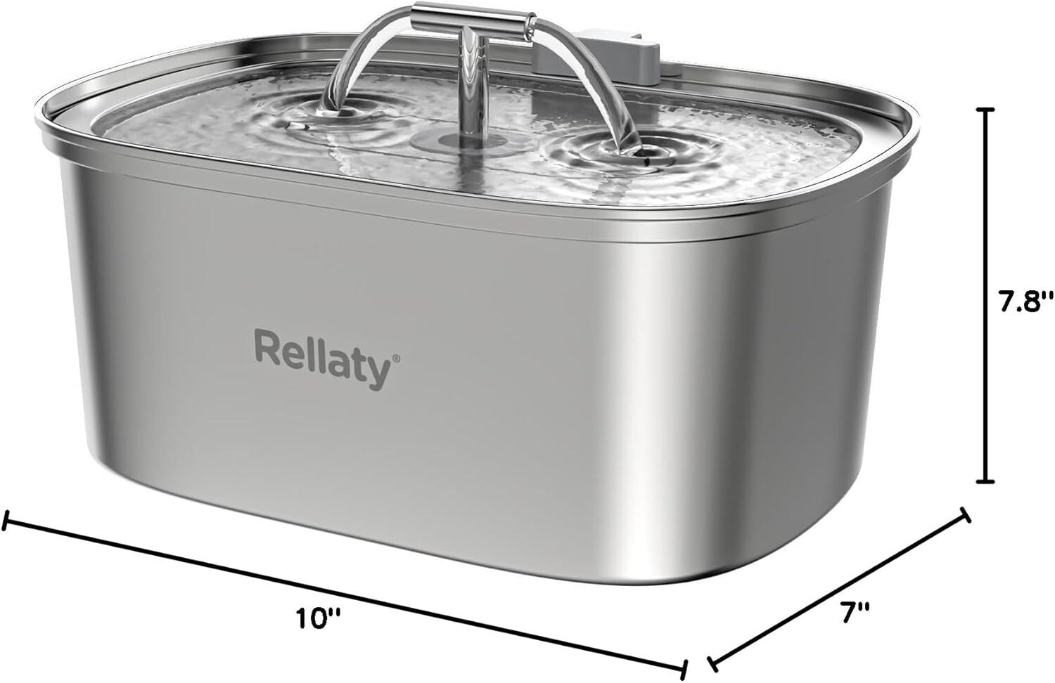 Pet Fountain Stainless Steel 3.2L: Quadruple Filtration & Clean Water Solution