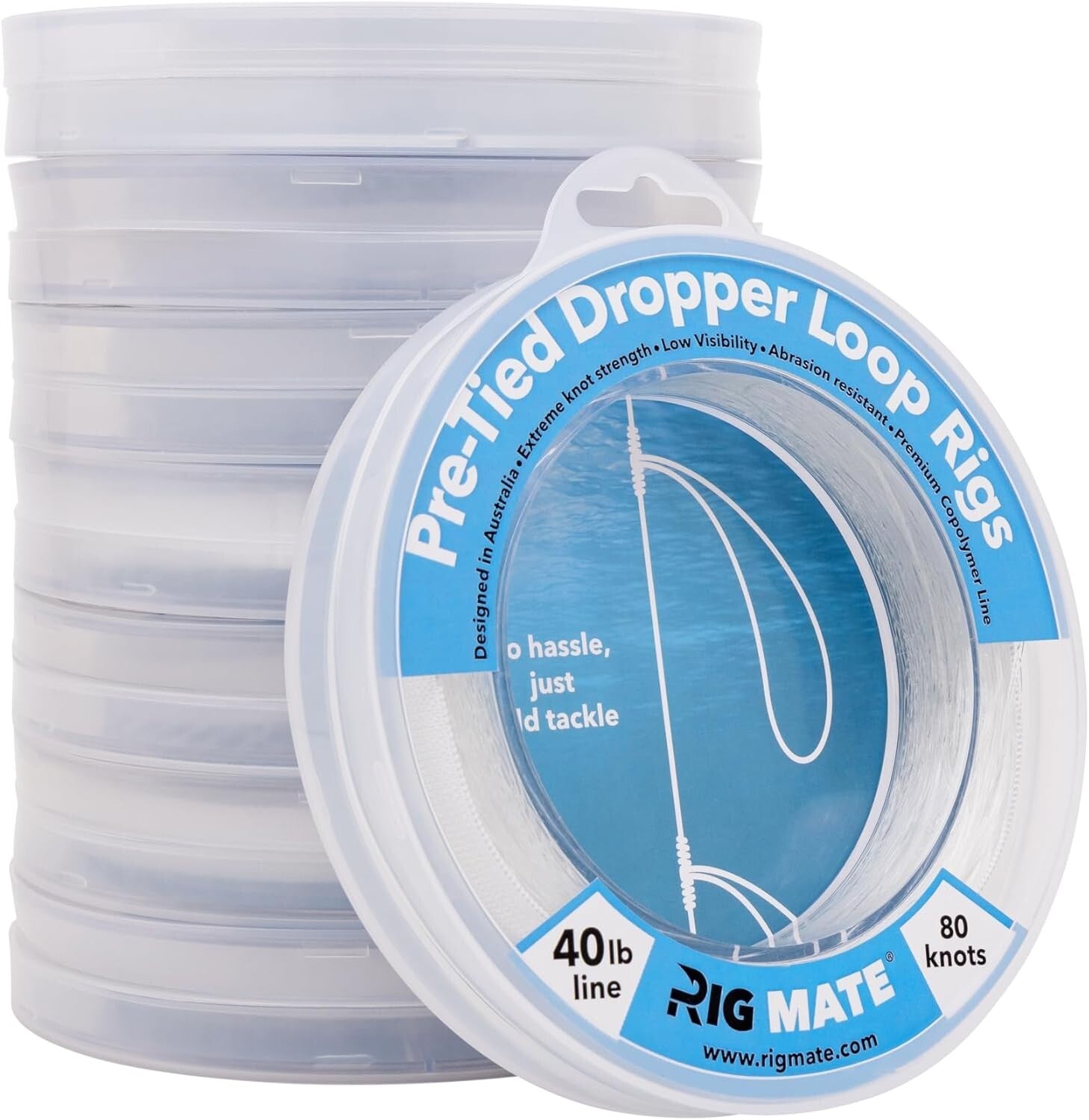 Angler's Essential: Pre-Tied Dropper Loops on 30Lb Spool - Lightweight & Compact