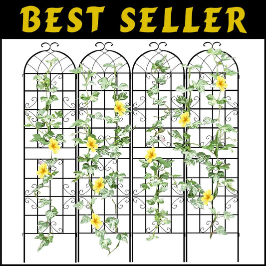 Versatile 4-Panel Outdoor Iron Garden Arch - Cultivate Stunning Climbing Plants