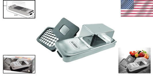 Effortless Vegetable Chopper with 3 Stainless Steel Blades for Precision Cutting