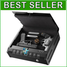 Load image into Gallery viewer, Advanced Alloy Steel Biometric Gun Safe for Quick Access - Nightstand or Car Use