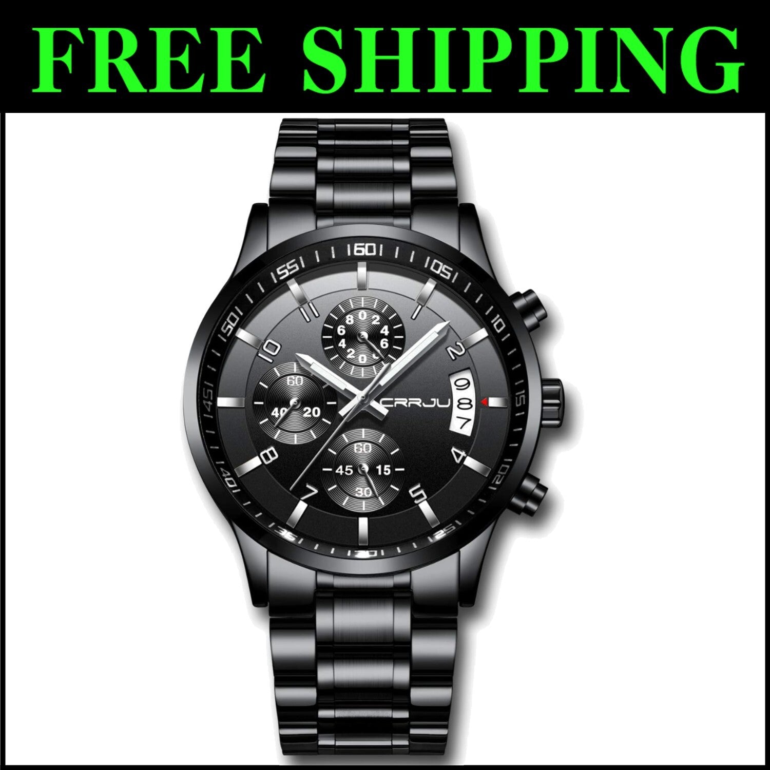 Stylish Men’s Stainless Steel Watch - Durable Waterproof Design & Gift Ready