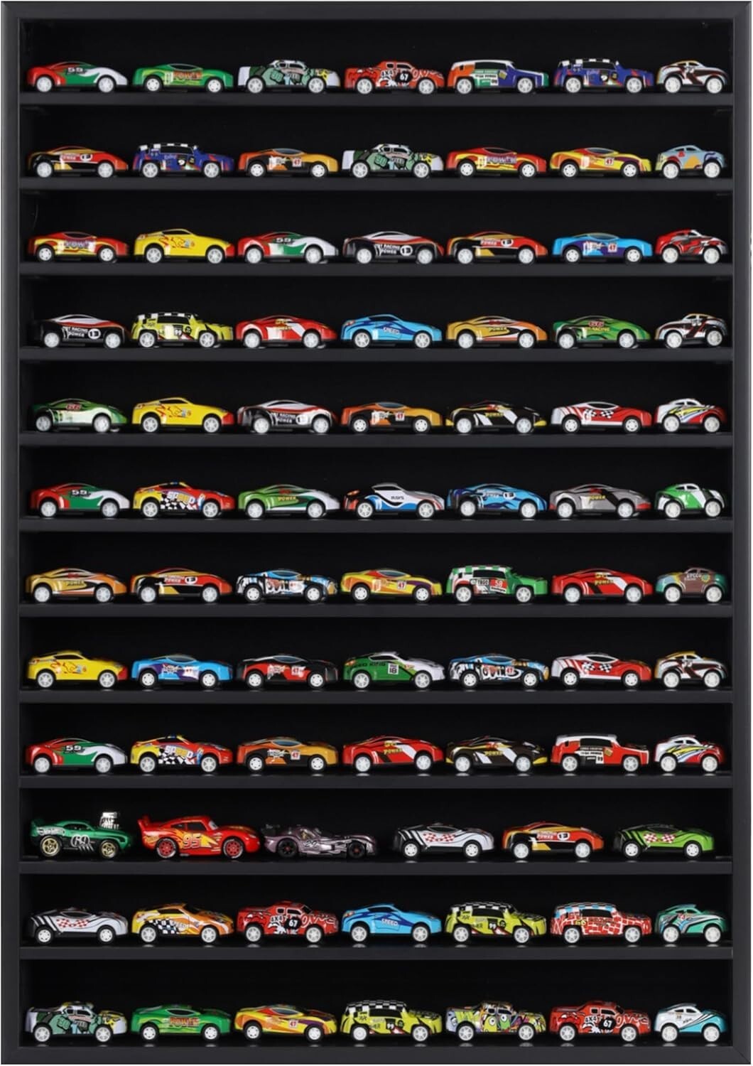 Open Front Hot Wheels Display Case for 1:64 Scale Die-Cast Cars - Wall Mount