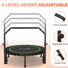 Load image into Gallery viewer, Foldable 450 LBS Fitness Trampoline with Adjustable Handle - Indoor/Outdoor Use