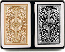 Load image into Gallery viewer, Luxury Black and Gold KEM Playing Cards, Bridge Size with Jumbo Index - 2 Decks