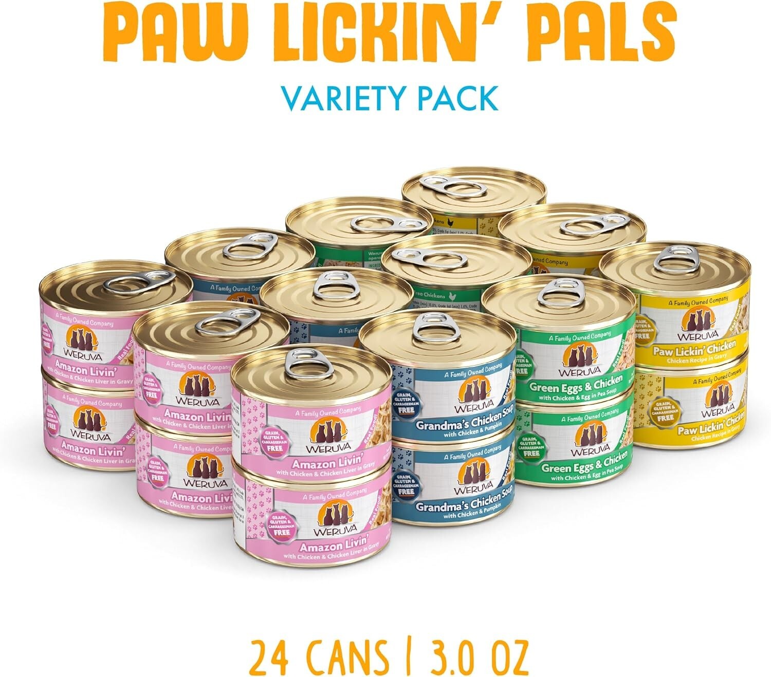 Paw Lickin' Pals Wet Cat Food Variety Pack - 24 Cans of Premium Nutrition