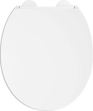 Load image into Gallery viewer, Premium White Round Toilet Seat - Quiet-Close &amp; Quick-Release for Easy Cleaning