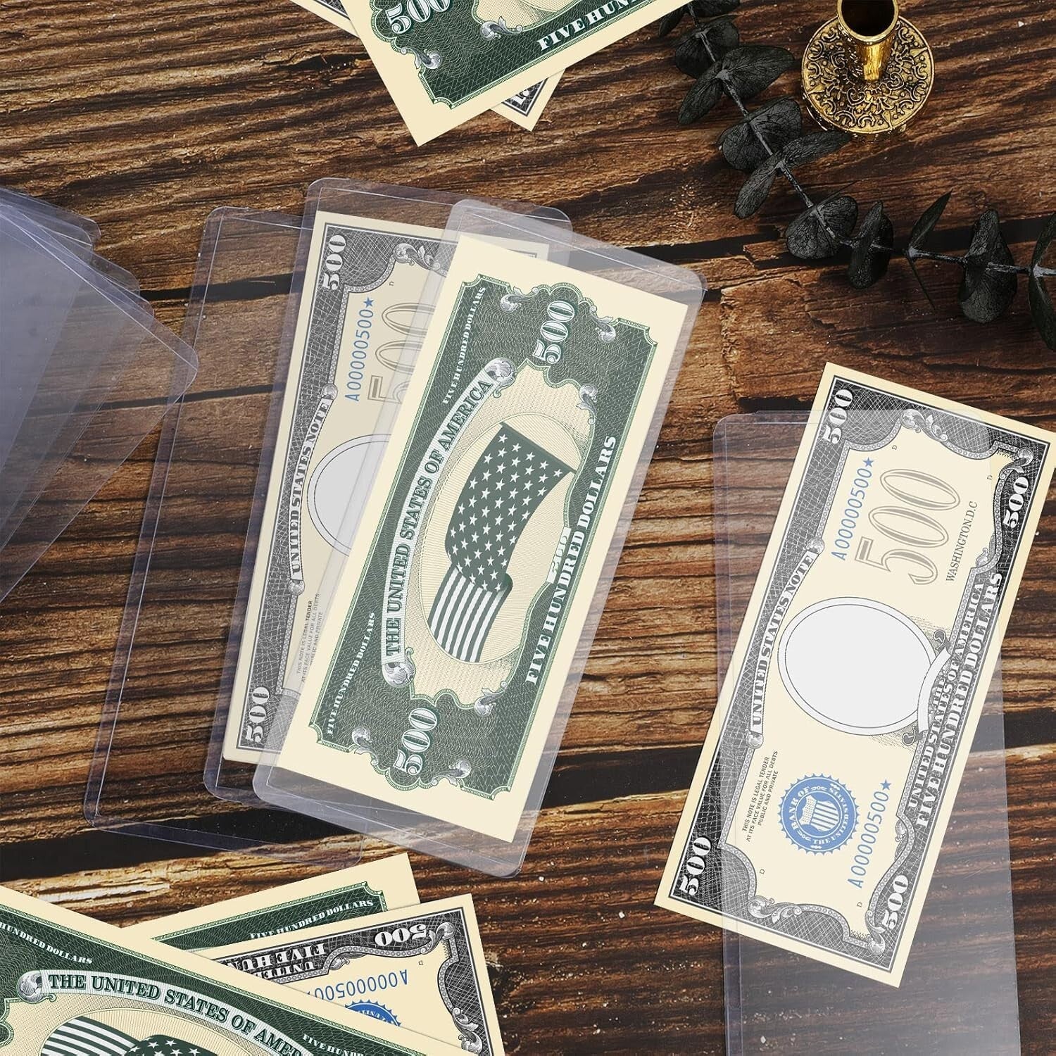 Clear 200-Piece Currency Sleeves - Protect and Showcase Banknotes Conveniently