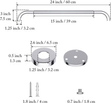Load image into Gallery viewer, Elegant 24 Inch Chrome Grab Bar Set - Anti-Slip Handrails for Enhanced Safety