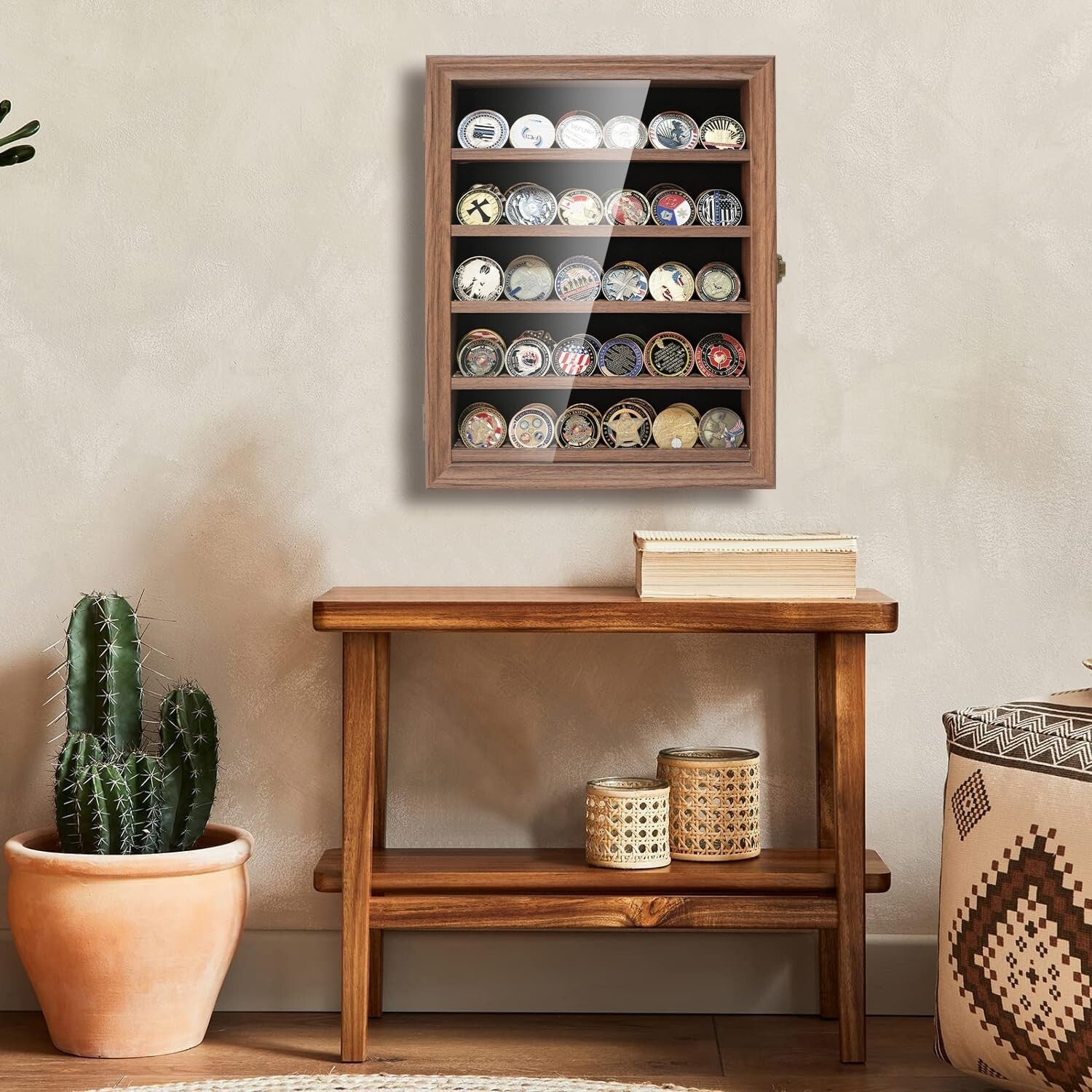 Military Challenge Coin Display Case