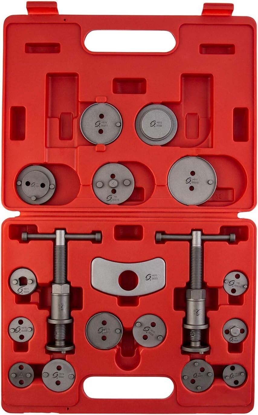 18-Piece Master Brake Caliper Tool Set for Efficient Brake Pad Replacement
