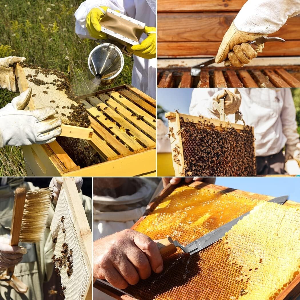 Durable 22-Piece Beekeeping Tools Set with Tote - Essential for Every Beekeeper