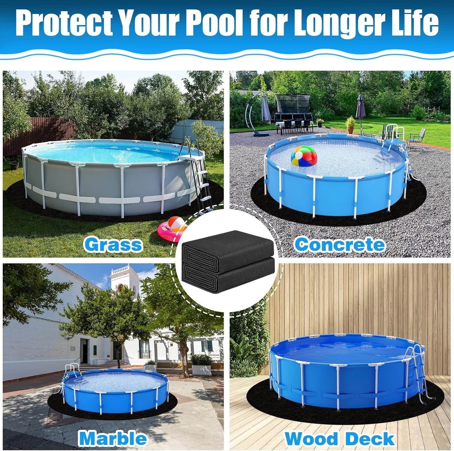 10ft Thickened Felt Pool Liner Pad for Above Ground Pools – Ultimate Protection