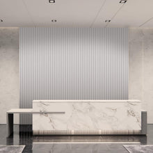 Load image into Gallery viewer, Contemporary Matte White WPC Slat Panels - Easy Install 8-Pack for Interiors