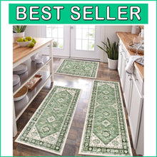 Load image into Gallery viewer, 3-Piece Kitchen Rug Set with Runner - Non-Slip and Machine Washable Design