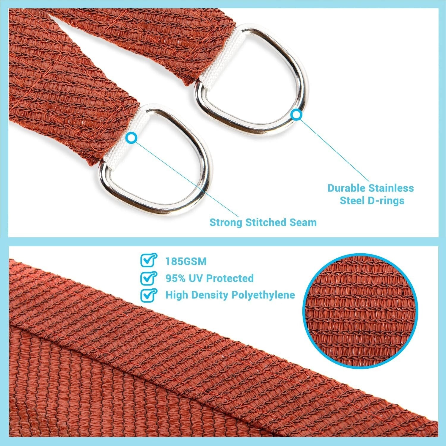 Lightweight 10x13 UV-Protection Shade Sail for Backyard and Patio Comfort