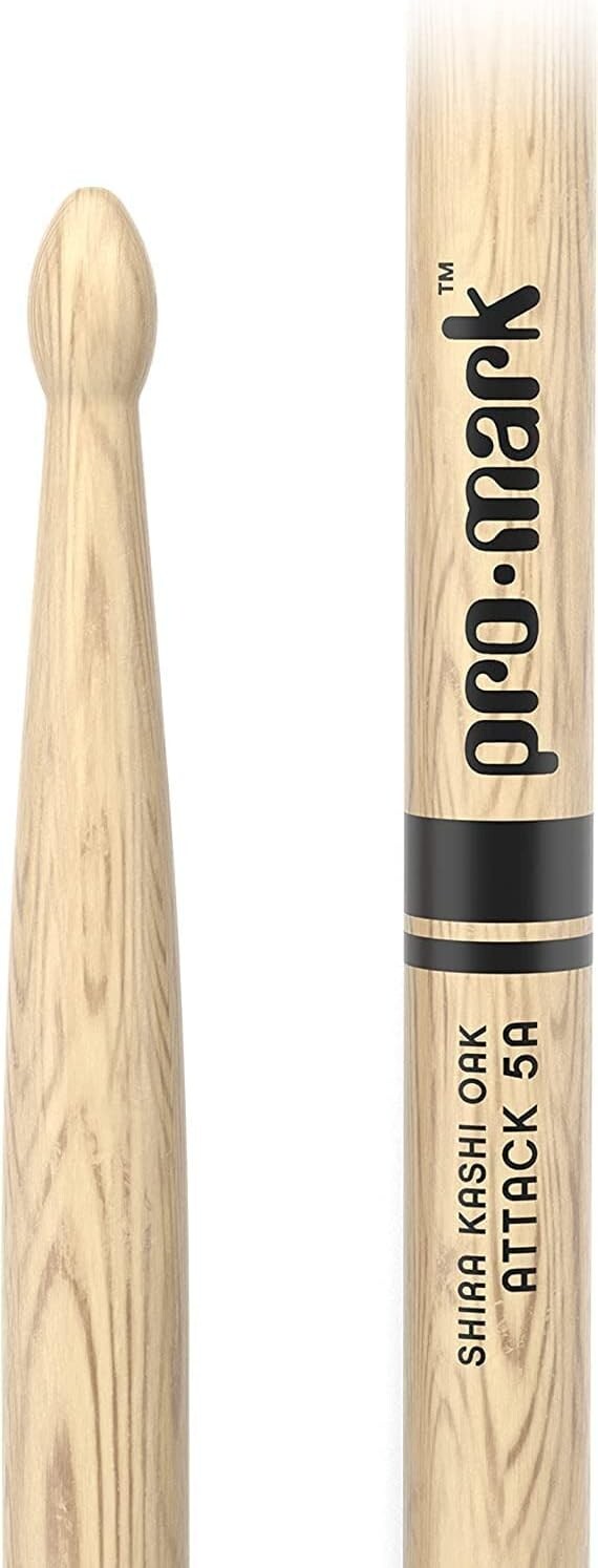 5A Shira Kashi Oak Drumsticks - 4 Premium Pairs with Oval Tip, Buy 3 Get 1 Free