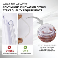 Load image into Gallery viewer, Bulk 10 Pack of Insulated 16oz Acrylic Tumblers with Straw &amp; Lid - Clear Design