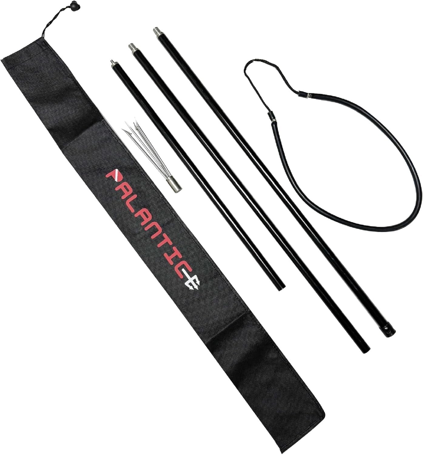 Portable 6.5-Inch Aluminum Spearfishing Rod with 5-Prong Tip & Easy Carry Bag