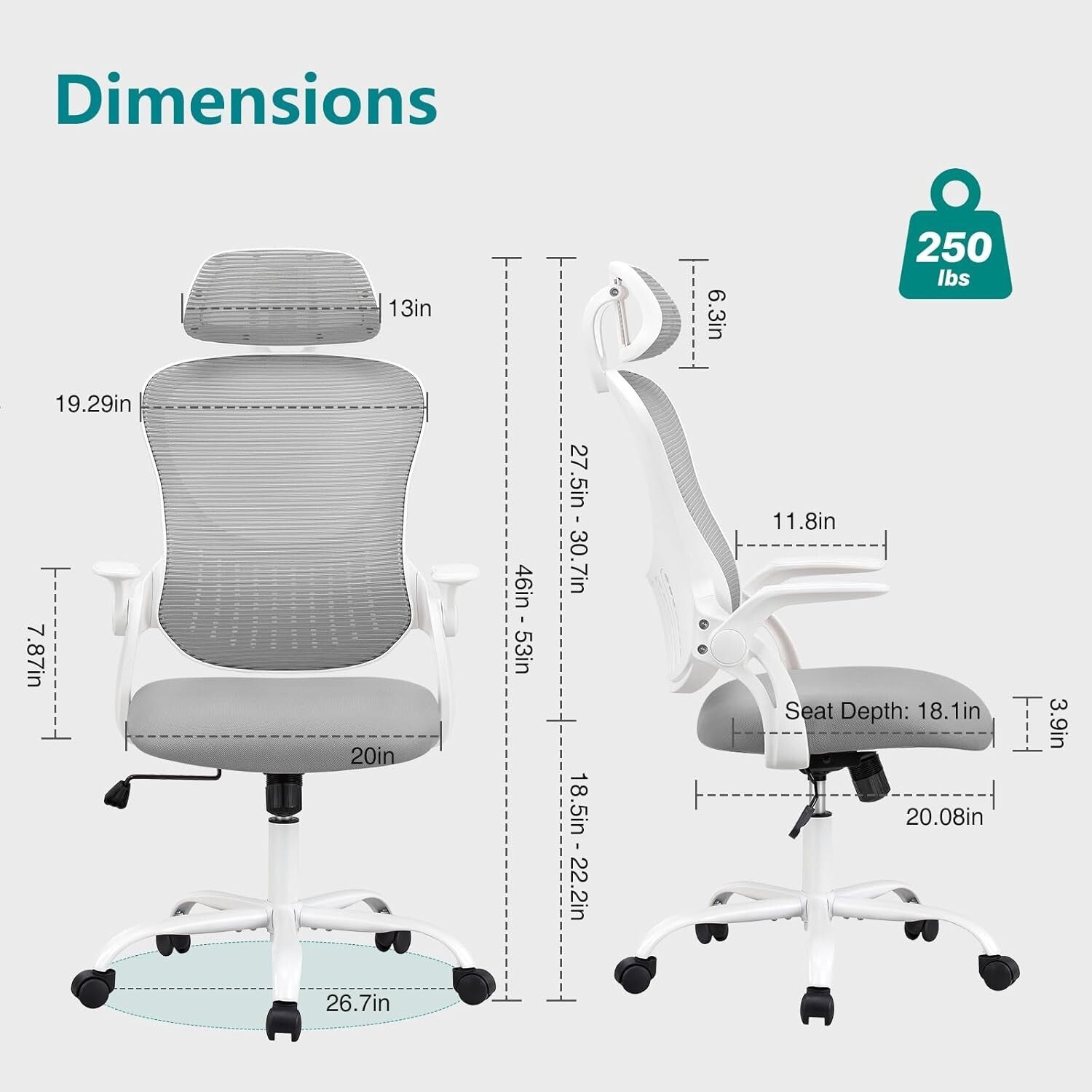 Modern Grey Ergonomic Swivel Chair with Adjustable Height and Comfortable Design