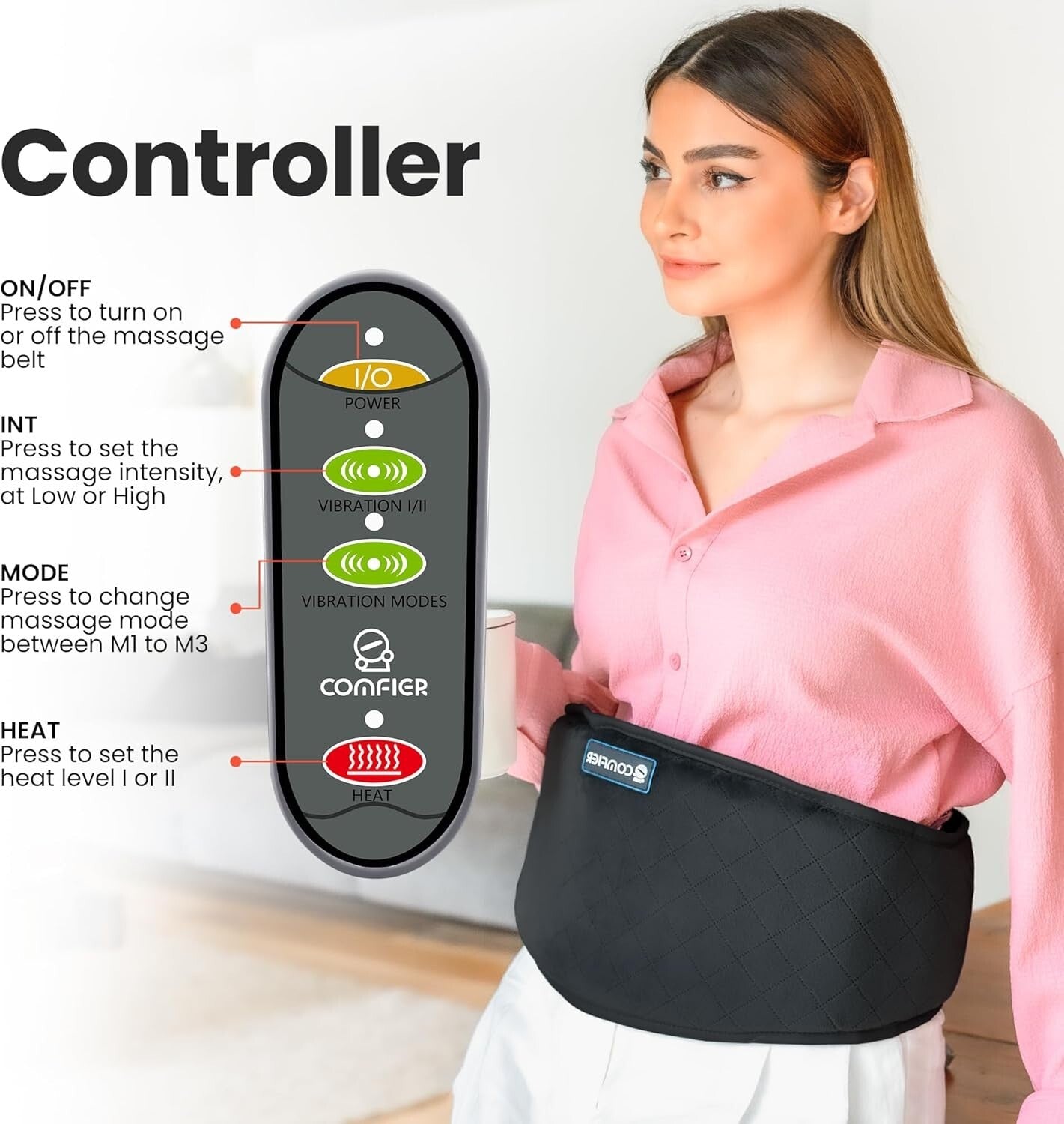 Soft Velvet Cordless Back Heating Pad - 58 Inches for Full Comfort & Relaxation