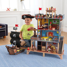 Load image into Gallery viewer, Pirate's Cove Adventure Set: Wooden Ship with Sounds, Lights, and 17 Accessories