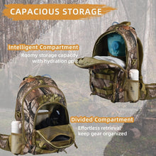 Load image into Gallery viewer, Versatile 40L Camo Hunting Backpack with Multiple Compartments &amp; Rifle Holder