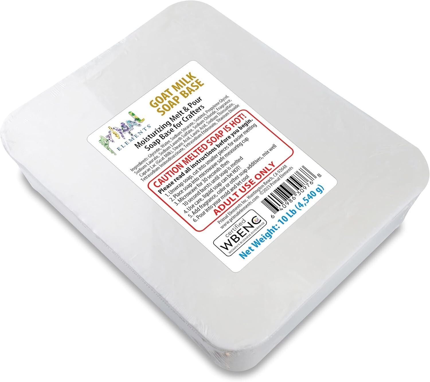 10 lb Goat Milk Soap Base - DIY Melt and Pour Glycerin for Fun Family Activities