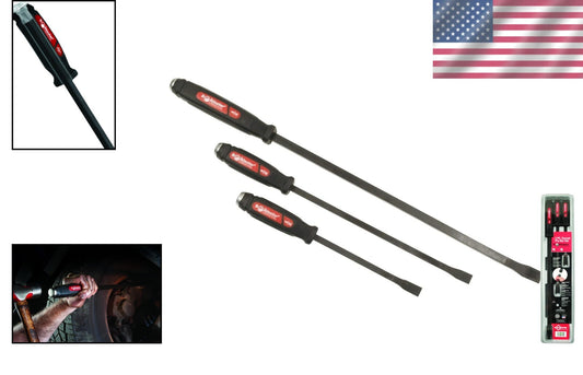 Durable Black Oxide Pry Bar Set - Ergonomically Designed for Maximum Leverage