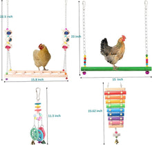 Load image into Gallery viewer, Indoor &amp; Outdoor Chicken Toys Set with Xylophone, Swing, and Flexible Ladder