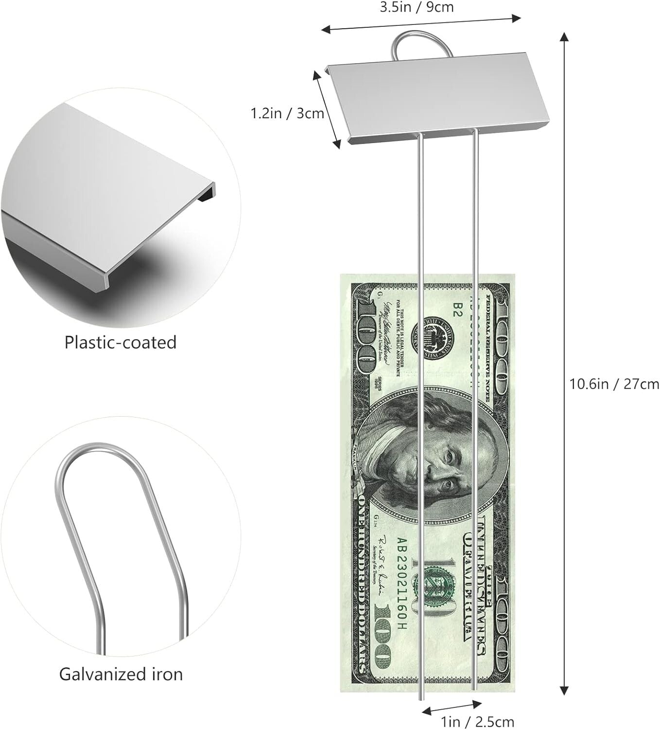 50-Pack Weatherproof Metal Plant Labels - Reusable Garden Markers, 10.6'' Height