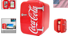 Load image into Gallery viewer, Vintage Coca-Cola 4L Mini Fridge - AC/DC &amp; USB Cooler for Skincare &amp; Drinks
