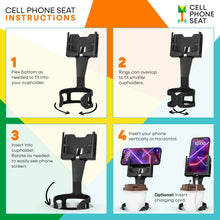 Load image into Gallery viewer, Adjustable Cup Holder Phone Holder for All Smartphones - Car Mount Black 2-Pack