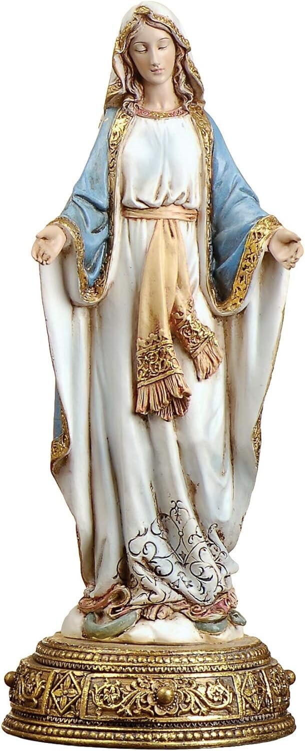 Religious Home Decor: 10.25" Our Lady of Grace Figure with Scroll - Elegant Gift