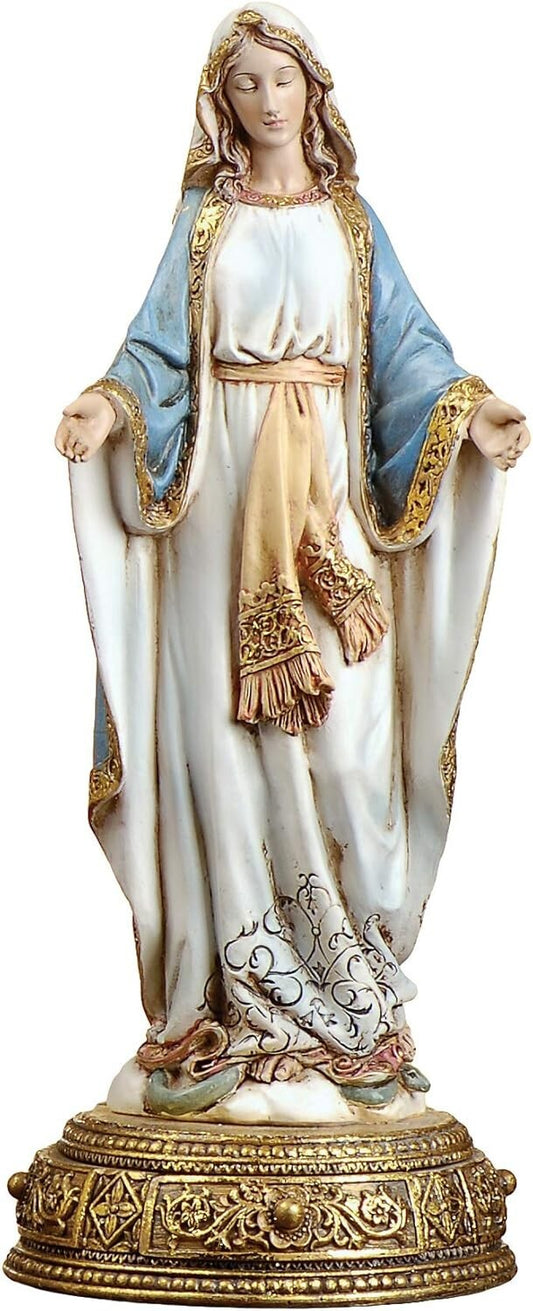 Religious Home Decor: 10.25" Our Lady of Grace Figure with Scroll - Elegant Gift