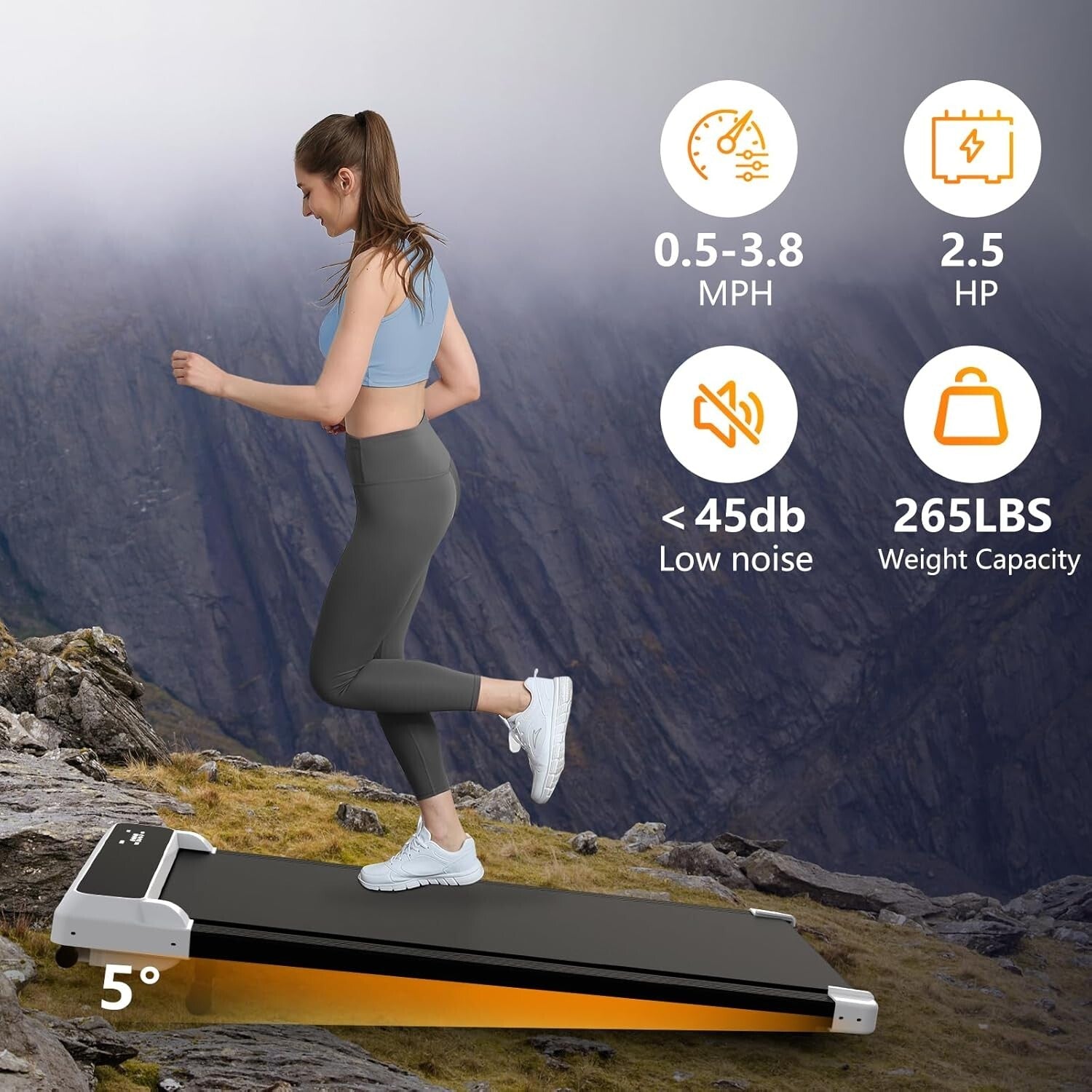 Portable 2-in-1 Walking & Jogging Pad: Discreet Exercise with Smart LCD Display