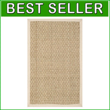 Load image into Gallery viewer, Natural Fiber Accent Rug - 2'6" x 4' Seagrass in Beige Border - Durable Design