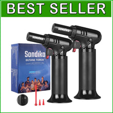 Load image into Gallery viewer, Refillable S907 Butane Torch with Transparent Fuel Gauge - 2372°F Heat, 2 Pack
