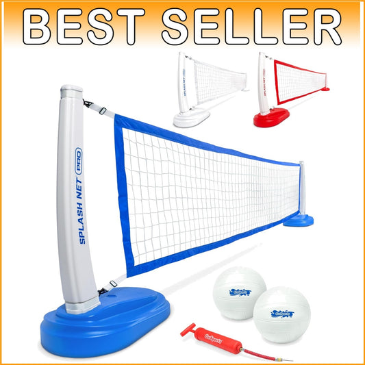 Fast Setup Splash Net PRO Pool Volleyball Net with Pump & Water Volleyballs