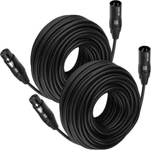 Load image into Gallery viewer, Premium 50ft XLR Cables 2-Pack - Balanced Microphone Cord for Superior Sound