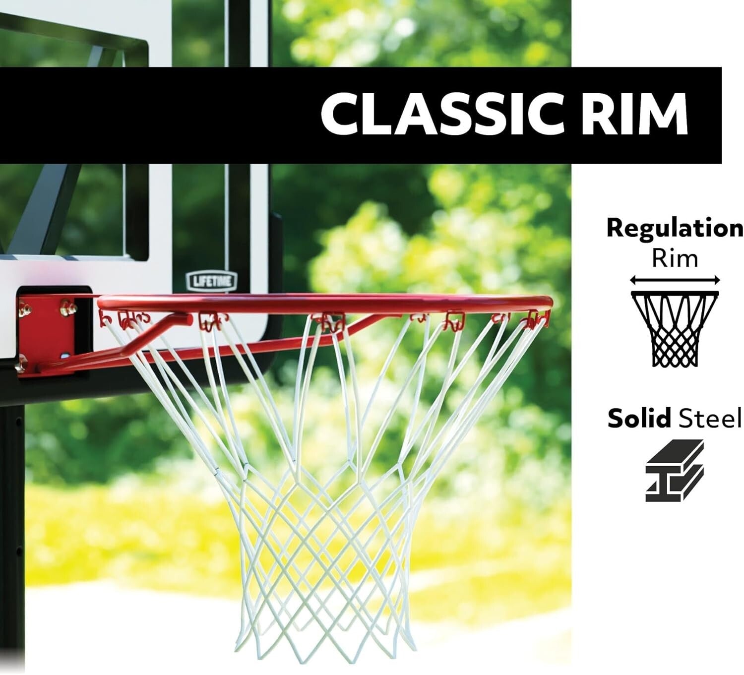 Adjustable Shatterproof Portable Basketball Hoop - 44" Backboard, Freestanding