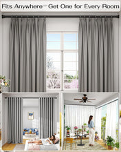 Load image into Gallery viewer, Heavy-Duty Adjustable Tension Curtain Rod 42-123in - No Drill &amp; Anti-Slip Design