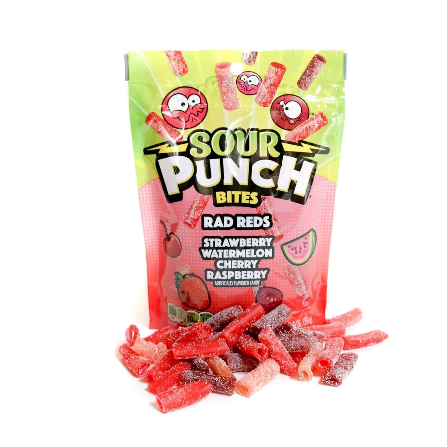 Delicious Low-Fat Red Flavor Bites: Cherry, Strawberry, Watermelon & Raspberry
