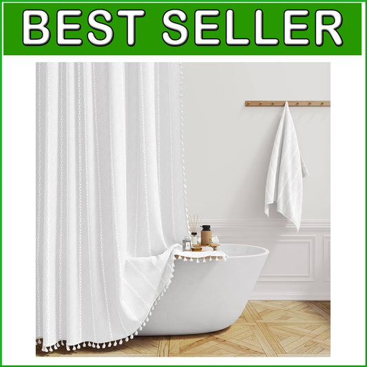 72x96 Inch Luxury Boho Shower Curtain - Durable, Water Repellent & Stylish