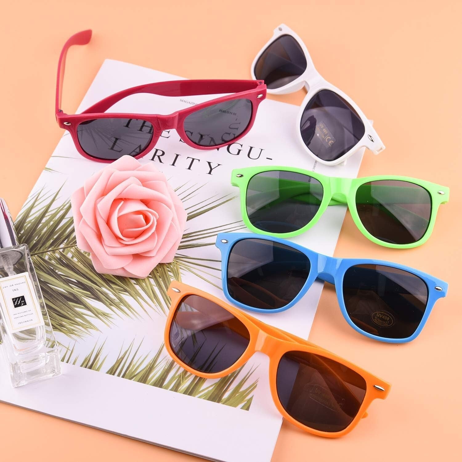 Ergonomic Bulk Neon Party Sunglasses - Fun Gifts for Kids and Adults (96 Packs)