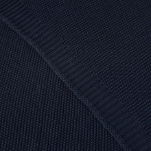 Load image into Gallery viewer, Luxurious Dark Navy Cotton Throw - Cozy Blanket with Laundering Bag Included