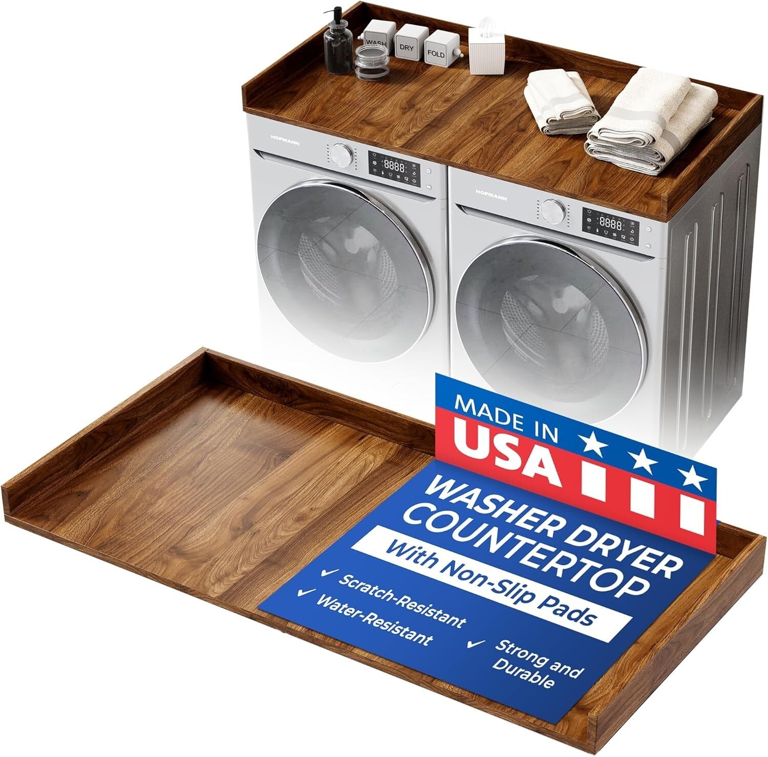 Durable Washer Dryer Counter Top with Non-Slip Pads - Perfect for Laundry Rooms